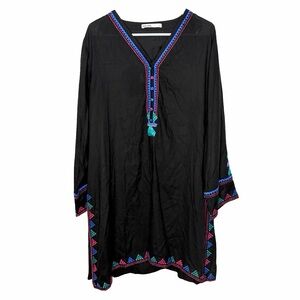 ✨Khaadi Pakistani Embroidered Kaftan Tunic Size 14 Boho Chic✨